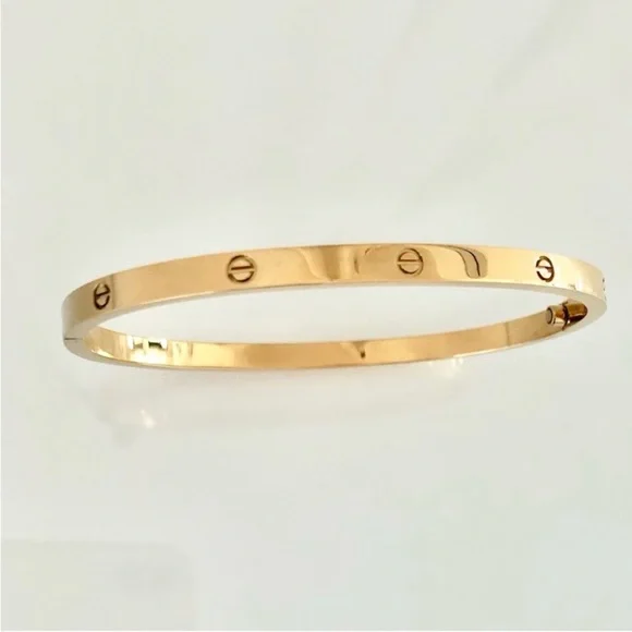 Timeless Gold Bangle Bracelet with Stud Details - Picture 2 of 11